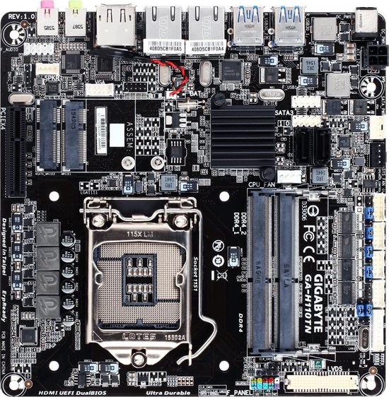 Gigabyte GAH110TN Intel® H110 Express Chipset LGA1151 Mini ITX
