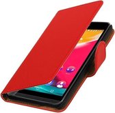 Roze Effen booktype wallet cover - telefoonhoesje - smartphone hoesje - beschermhoes - book case - hoesje voor Wiko Rainbow Jam 4G