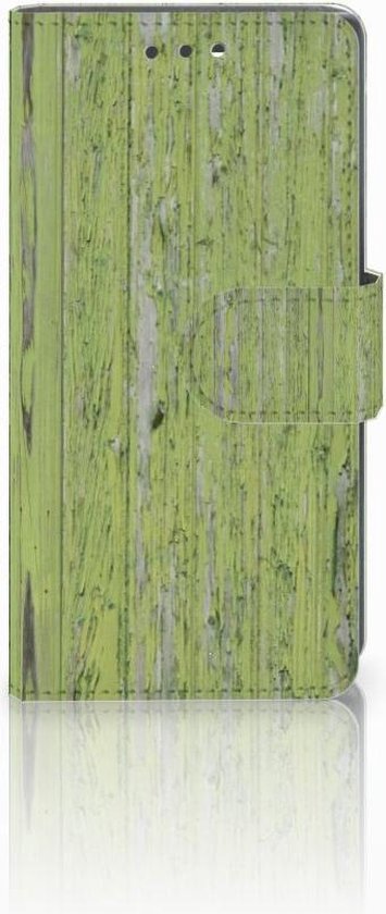 Book Case Hoesje Design Green Wood Geschikt voor Smartphone Hoesje Sony Xperia X Compact