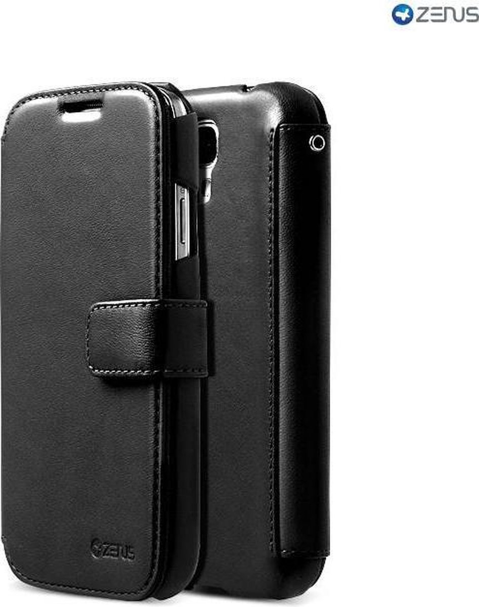 Zuiver leren Zenus hoesje voor Samsung Galaxy S4 Prestige Heritage Diary Zwart