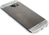 Spiegel diamanten hoesje zilver Geschikt voor Samsung Galaxy S7