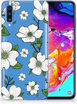 Geschikt voor Samsung Galaxy A70 TPU Siliconen Hoesje Design Dogwood Flowers