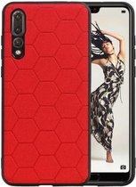 Rood Hexagon Hard Case voor Huawei P20 Pro