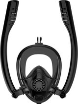 FlinQ Full Face Snorkelmasker - Zwart - Maat L/XL