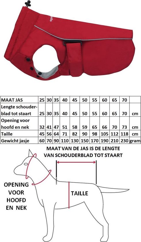 Red Dingo regenjas Rood maat 40
