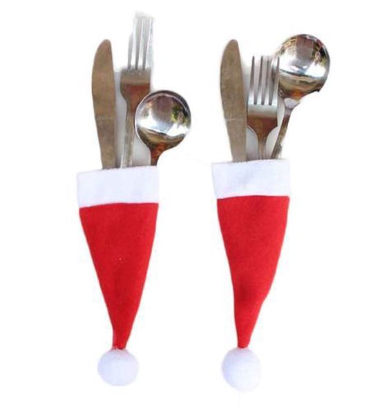 Kerst Decoratieve servies Mes Vork Set Kerst Hoed van TRYONE — afbeelding 3