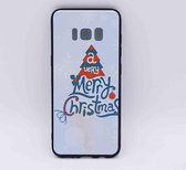Geschikt voor Samsung Galaxy S8 – hoes, cover – TPU – kerst – a very Merry Christmas – wit
