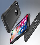 Voor iPhone X Shockproof ruige Armor beschermende Case(Black)