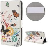 Huawei Y5 II - Y6 II Compact agenda hoesje vlinders kleuren