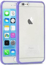 Hoesje Bumper case met achterkant Paars Purple voor Apple iPhone 6, 6G, iPhone air 4.7 inch