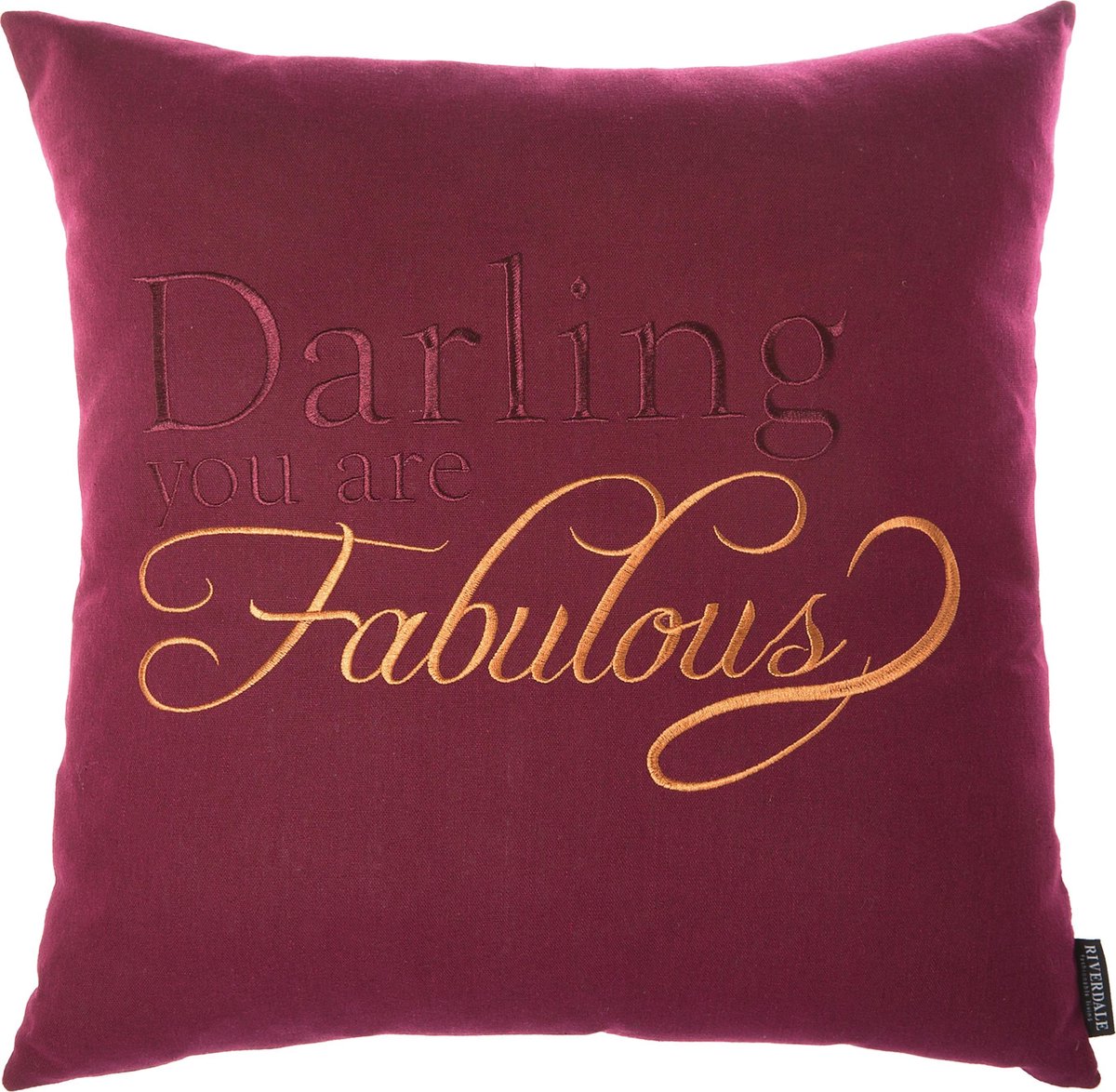Riverdale Fab - Kussen - 45x45cm - burgundy