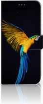 Geschikt voor Samsung Galaxy A50 Telefoonhoesje met Pasjes Papegaai