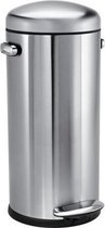 Simplehuman Prullenbak Retro Step - 30 l - RVS - Zilver