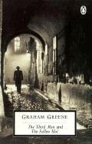 Boekcover van 'The Third Man and The Fallen Idol' door Graham Greene, met een man in een steeg.