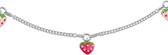 The Jewelry Collection Ketting Aardbei - Zilver