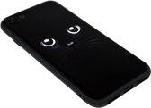 ADEL Siliconen Back Cover Softcase Hoesje Geschikt Voor iPhone 8 Plus/ 7 Plus - Zwarte Kat