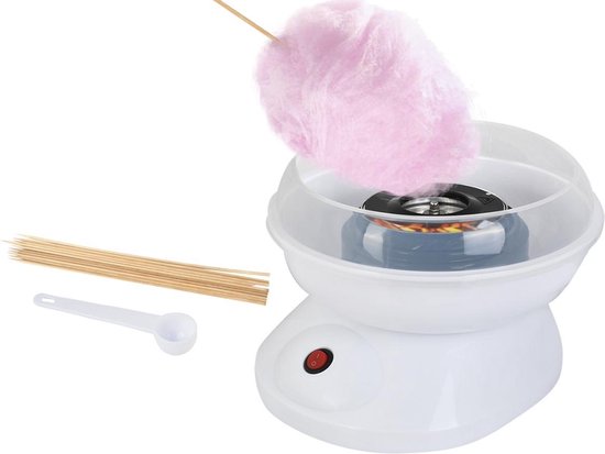 winkel Onnauwkeurig Pogo stick sprong Suikerspin Machine - Cotton Candy Snoepjes Maker Apparaat - Met 10 Stokjes  & Maatlepel | bol.com