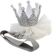 10 st - Haarband Baby - Princes Kroontje - Zilver - kinderfeestje - Heble - dagaanbieding - aanbiedingen