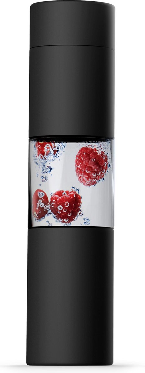 Asobu Flavour U see - Waterfles - Fruitfilter - 460 ml - Zwart