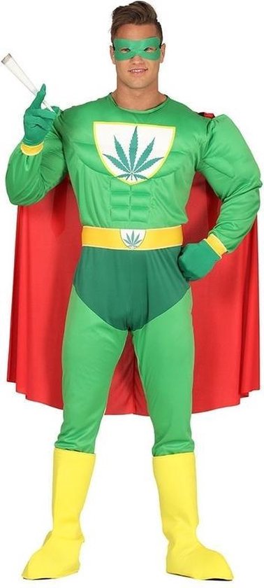 ga zo door Gewend Stijg Marihuana man superheld verkleed kostuum voor heren 48/50 | bol.com