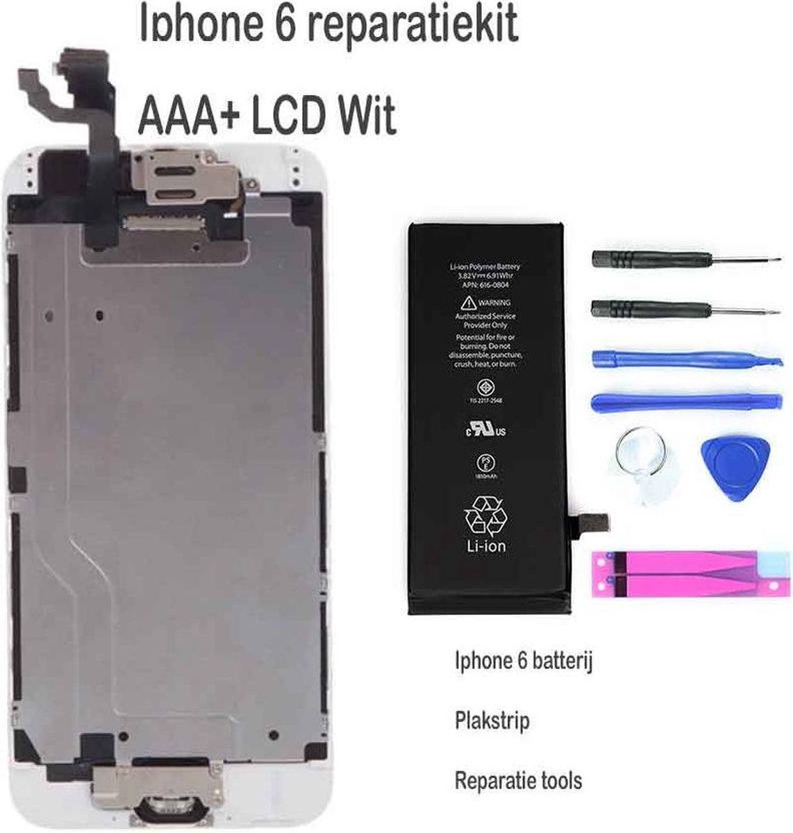 Iphone 6 LCD reparatie en upgrade kit Beginner - Wit