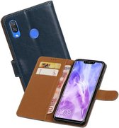 Zakelijke Book Case Telefoonhoesje Geschikt voor de Huawei Nova 3 - Portemonnee Hoesje - Pasjeshouder Wallet Case - Blauw