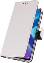 Booktype Telefoonhoesjes - Bookcase Hoesje - Wallet Case -  Geschikt voor Huawei Honor 8X - Wit