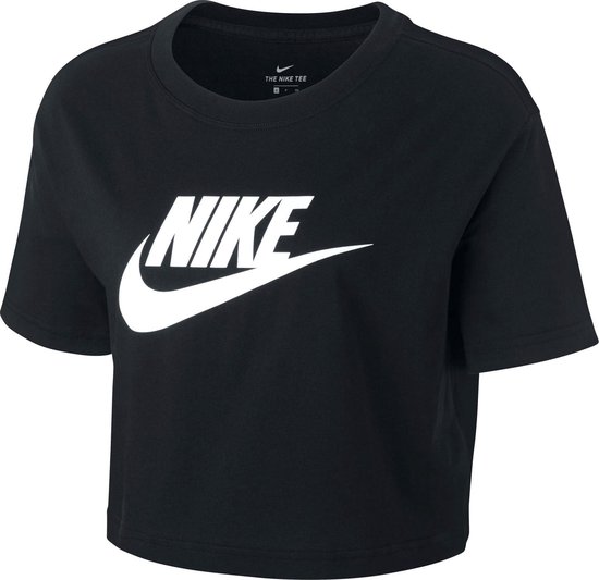 Nike Sportswear Essential Crop Icon Futura Dames T-Shirt - Maat S