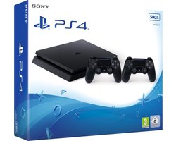 Sony PS4 500GB Slim + 2x DUALSHOCK 4 Zwart Wi-Fi
