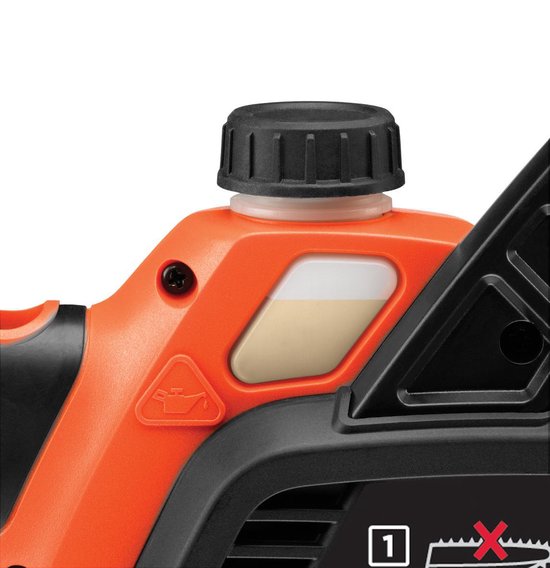 Black & Decker 36V Lichtgewicht Lithium compacte kettingzaag 36V. 2.0Ah. 30cm zwaard. kettingsnelheid 5m/s — afbeelding 2