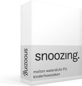 Snoozing Molton - Waterdicht PU - Kinderhoeslaken - Wiegje - 40x80 cm - Wit