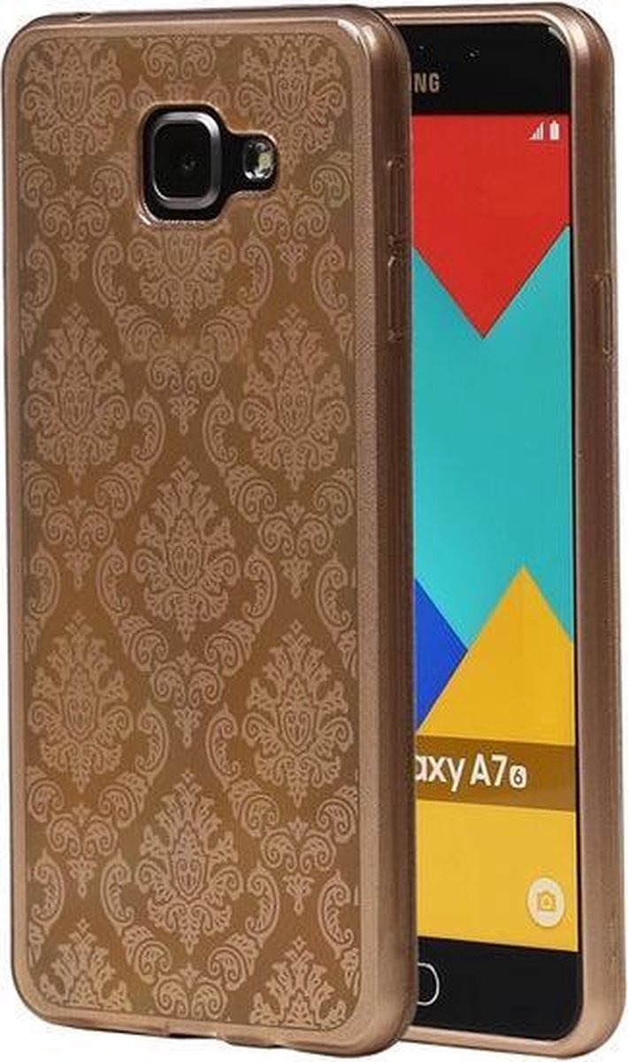 Goud Brocant TPU back case cover hoesje voor Samsung Galaxy A7 (2016)