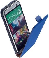 Lelycase Blauw Lederen Flip case case Telefoonhoesje HTC One M8