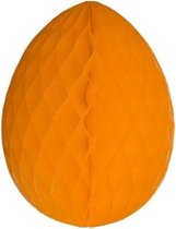 Decoratie paasei oranje 20 cm - Pasen versiering