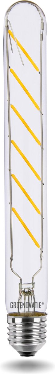 Groenovatie LED Filament Buislamp - 6W - E27 Fitting - 220x30 mm - Extra Warm Wit