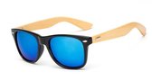 Hidzo Houten Zonnebril zonnebril Zwart - UV 400 - In brillenkoker