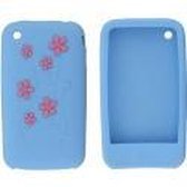 Xccess Silicon case Apple iPhone 3G(S) Flower Light Blue