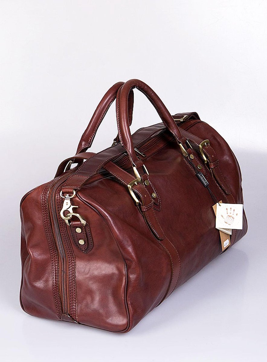 Viabologna reistas weekendtas "Varese-Corvara" Italiaans leer - cognac -