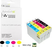 Improducts® Inkt cartridges - Alternatief Epson T1281 T1282 T1283 T1284 T1285 set