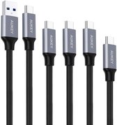 Aukey USB-C kabel - 5 pack - Zwart