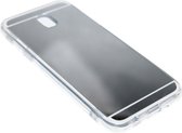 ADEL Siliconen Back Cover Hoesje Geschikt voor Samsung Galaxy J3 (2017) - Glimmende Spiegel Zilver