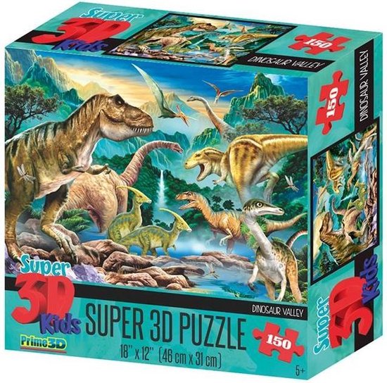 Draai vast Roos Leven van Prime 3d Legpuzzel 3d Dinosaurus Vallei 150 Stukjes | bol.com