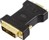 Deltaco DVI-4 DVI VGA Zwart kabeladapter/verloopstukje