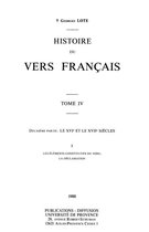 Hors collection - Histoire du vers français. Tome IV