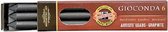 KOH-I-NOOR Graphite Leads for 5.6mm Diameter 80mm 2B Mechanical Pencil, 4864/2B