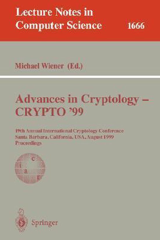 Advances in Cryptology - CRYPTO '99 - cover