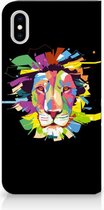 Geschikt voor iPhone Xs Max Uniek Standcase Hoesje Lion Color