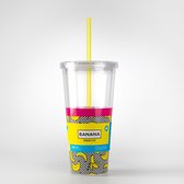 Mustard - Fun Banana Straw Cup Double Wall Tumbler with Straw