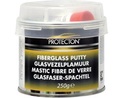 Protecton Glasvezelplamuur Fiberplast 250g Geel/Zwart – Sneldrogend – Glasvezelversterkt – Inclusief Verharder