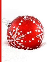 Shopping Notebook Red Christmas Ornament Lying in a Bed of Snow